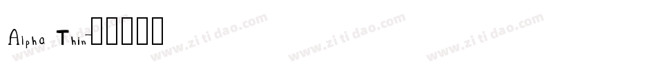 Alpha Thin字体转换